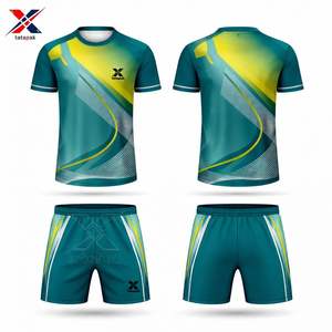 Camisetas de Fútbol 7V7 Ligeras y Transpirables, Cuello en V, Manga Corta, Nombre del Jugador Personalizado, Nombre del Equipo, 100% Poliéster, Uniforme de Secado Rápido - Product Image 1