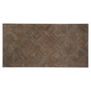 Industrial Rustic Texture Design Brown Finish Solid Mango <b>Wooden</b> Square Top Two <b>Metal</b> Gray Finish Pedestal Base <b>Dining</b> <b>Table</b> - Product Image 3