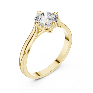 Star Round Cut Lab Grown Solitaire <b>Ring</b> <b>Set</b> in 18KT Yellow Gold Certified for Party Wedding Daily Use Luxury Gifting for <b>Women</b> - Product Image 1