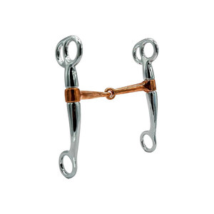 Stainless Steel Horse Bit With Copper Mouthpiece For <b>Equestrian</b> Riding - Product Image 1