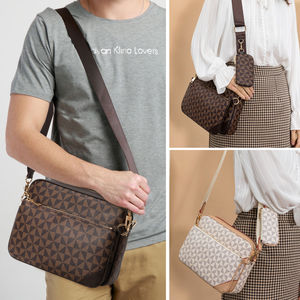 High Quality 2026 New Arrival Unisex <b>Long</b> Strap 3-in-1 Messenger Shoulder <b>Bags</b> Wallet Summer Outdoor Fashion PVC Zipper - Product Image 5