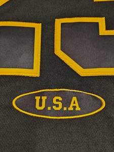 Débardeur de basket-ball streetwear pour homme, noir et jaune, en maille, style hip-hop vintage, sans manches, pour tenue décontractée - Product Image 4