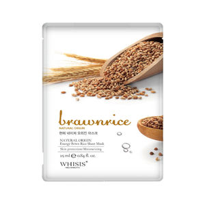 [WHISIS Nature Origin Sheet Mask Brownrice] Masque en tissu coréen pour le visage, soin de la peau coréen, cosmétiques coréens, sans cruauté, éclaircissant - Product Image 1