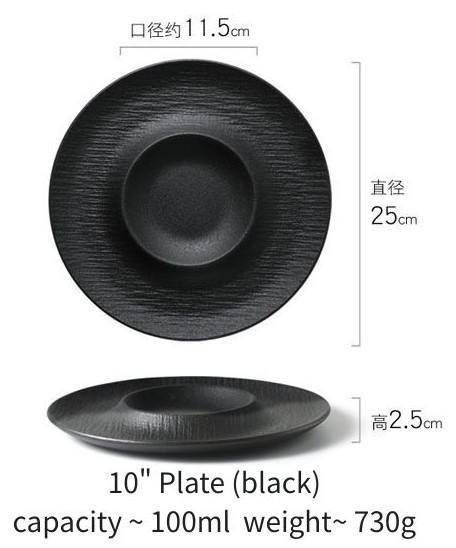 10" black Plate (central well)