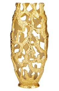 <b>Gold</b> Luxury Modern Handmade Tall Wedding Aluminium Floor Flower Vase with Customizable Colors - Product Image 2