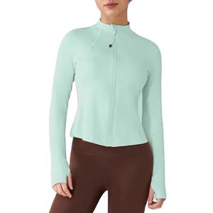 Gym Wear Long Sleeve Women Yoga Fitness Gym <b>Jacket</b> <b>Workout</b> Training Activewear Quick Dry Custom Your Own Logo Athletic Yoga - Product Image 1