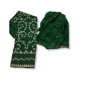 Salwar Kameez en soie pour femmes, brodé à la main avec des broderies Zari, tenue traditionnelle pour les fêtes et les festivals, présentant la mode indienne et pakistanaise - Product Image 2