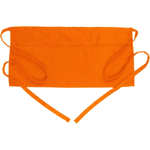 Tablier unisexe orange avec plusieurs poches pour restaurant, barman, serveur, personnel, uniforme avec poches, tissu en coton tissé - Product Image 2