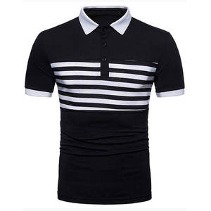 Vêtements décontractés Mode estivale Polo pour homme Chemise à manches courtes 100% coton 220GSM Couleur unie - Product Image 5
