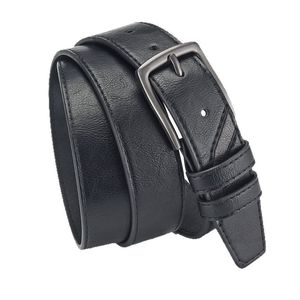 Ceinture décontractée en cuir véritable avec boucle ardillon en alliage pour hommes – Vente en gros - Product Image 1