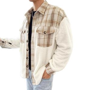 Custom <b>Mens</b> High Quality Yarn Dyed Cotton Plaid Hooded <b>Flannel</b> Shirt <b>Jacket</b> - Product Image 1