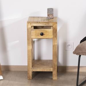 Mesita de noche Vandana Golden Aura con estructura abierta y 1 cajón, fabricada en madera de mango, altura 60 cm - Product Image 3