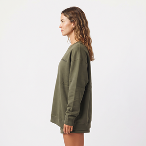 Sudadera de Mujer de la Mejor Calidad, Corte Holgado, Hombros Caídos, Cuello Redondo, Bordada, Manga Larga - Product Image 4