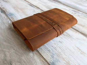 Funda Protectora para Cuaderno de Oficina A5, Hecha a Mano, de Cuero Genuino, Resistente, a Prueba de Olores, Recargable, LNBC-0128 - Product Image 5