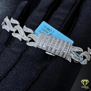 Premium Twisted Infinity Moissanite <b>Bracelet</b> Crafted with Hand Set VVS Stones and White Gold Finish Luxury Fashion Jewelry - Product Image 3