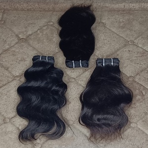 Extensions de cheveux naturels indiens Remy vierges GK, ondulés, double trame, simple trame, trame double machine, style noir - Product Image 4