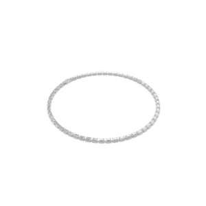 Collar de Cadena de Oro Blanco Sólido de 14K con Diamantes de Laboratorio de Corte Esmeralda, 36.3 CT Calibrados, Corte Escalonado, Certificado IGI, para Boda - Product Image 3