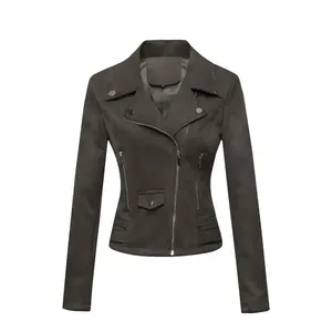 High Quality Vintage Women's Genuine Leather Motorcycle <b>Jacket</b> Breathable Viscose Nylon Women's Genuine <b>Sheepskin</b> Eco-Friendly - Product Image 2