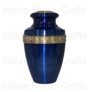 Blue Brass European Eco-Friendly Biodegradable Handmade Cremation Urn for Human Pet Ashes-<b>Memorial</b> <b>Keepsake</b> Coffin Tabletop - Product Image 3