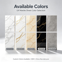 Fabricant de feuilles de marbre UV, fournisseur OEM de panneaux de marbre PVC imperméables en Chine pour les projets de revêtement mural intérieur d'hôtels et de villas