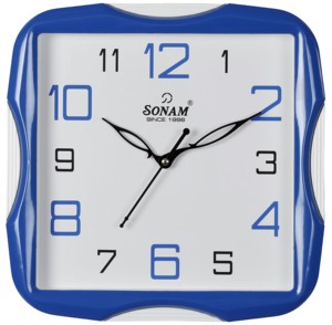 Sonam Modern <b>Square</b> <b>Wall</b> <b>Clock</b> Plastic Silent Quartz Analog <b>Clock</b> for Living Room SLQ 01 SWEEP - Product Image 5