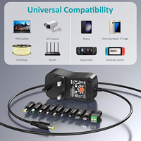 Alimentation universelle 48W AC DC 5V 6V 9V 12V 15V 19V 20V 24V avec 10 connecteurs DC pour l'électronique domestique
