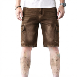 Pantalones vaqueros cortos elásticos para hombre, ropa informal de moda de alta calidad con cintura elástica, ropa masculina unisex de gran tamaño - Product Image 3