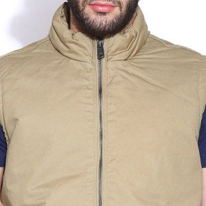 Men's Winter Sleeveless Puffer Vest 100% High Quality <b>Canvas</b> Waterproof Eco-Friendly Casual Quilted Windproof Outerwear - Product Image 6