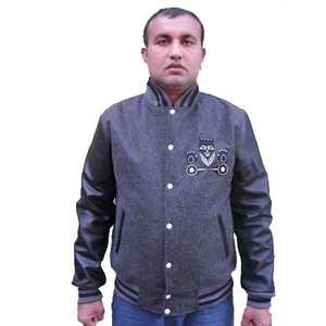 Blouson universitaire réversible en laine de baseball personnalisé, style Letterman, respirant, avec logo brodé fini, qualité supérieure - Product Image 1