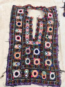 Indian Vintage Handmade Banjara Neck Yoke with Embroidery and <b>Mirror</b> Work Banjara Front Dressing Neck Yoke Patch to Embellish - Product Image 4