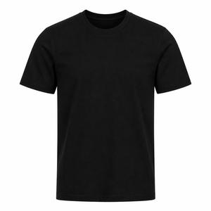 <b>Men's</b> Black Regular Fit 100% Polyester Jersey O-Neck Short Sleeve Casual T-Shirt Anti-Wrinkle Eco-Friendly 200g Knitted Design - Product Image 2
