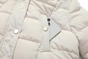 Women's Lightweight Waterproof <b>Packable</b> Hooded Winter Quilted <b>Jacket</b> with Detachable Hat Sleeves Zipper Closure Polyester Filled - Product Image 5