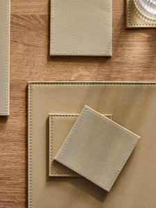 Napperons ovales en lin beige uni antidérapants pour table à manger, lot de 4 – Personnalisation et sous-couche sur mesure - Product Image 5