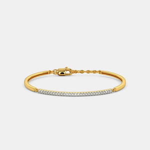 Pulsera clásica de oro con doble fila de diamantes - Product Image 2