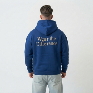 Sweat à capuche pour homme en coton épais 100 %, personnalisé, style streetwear, avec fermeture éclair frontale, idéal pour l'automne - Product Image 2