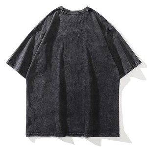 Conjunto de Camiseta y Sudadera con Capucha Oversize con Estampado Gráfico Lavado al Ácido 2026, Estilo Urbano Vintage, Algodón Pesado, Ropa Urbana con Efecto Desgastado - Product Image 2