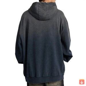 Sudadera con Capucha Personalizable OEM, de Poliéster/Algodón, Lavado Ácido, Hombros Caídos, Nueva Sudadera Térmica de Invierno para Hombre - Product Image 2