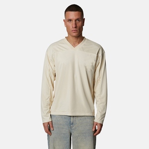 Camiseta Deportiva Hawk Eye ST-TS-301 para Hombre, Cuello en V, Manga Larga, Tejido de Poliéster, Transpirable, Corte Regular, Color Sólido, Estilo Casual - Product Image 3