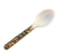 Cuchara blanca de diseño único para la madre de la perla, cuchara de Caviar, cuchara de café, mica mixta - Product Image 2