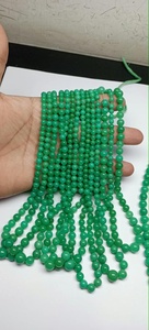 Perles rondes lisses et simples en chrysoprase naturelle, taille 3,50 mm à 5 mm, pour la création de bijoux, qualité Alibaba At Jewelry - Product Image 5