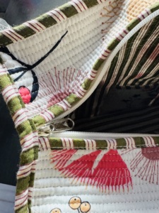 Floral Print Quilted Tote <b>Bag</b> Cotton Canvas Bohemian Style Open Top Shopping <b>Bag</b> All Seasons Use - Product Image 2