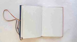 Custom Handmade Recycled Cotton Paper Notebook A5 Office <b>Weekly</b> Monthly <b>Planner</b> Glue Binding Goat TC Leather Hard Cover Hand - Product Image 3