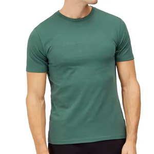 Mens Cotton T Shirt Plain Basic Tee Custom Logo OEM Supply Cotton Tee For Men Soft Fabric Casual Wear Manufacturer - Product Image 1