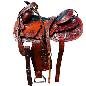 Silla de Montar Western de Cuero Genuino Hecha a Mano de Primera Calidad, Equipo Profesional para Montar a Caballo en Ranchos y Senderos, Directo de Fábrica - Product Image 3