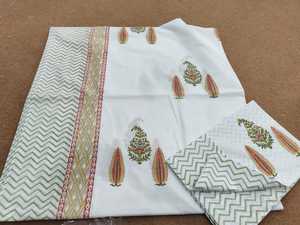 Parure de draps en pur coton doux imprimée à la main avec housses d'oreiller, literie artisanale indienne pour la décoration intérieure de boutiques, vente en gros B2B - Product Image 4
