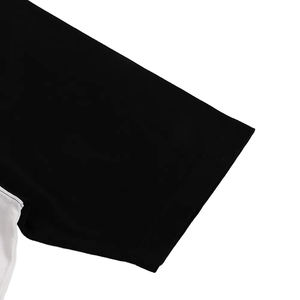 T-shirt décontracté style japonais pour homme et femme, en coton épais, manches raglan courtes, col rond polyvalent, blocs de couleur - Product Image 4