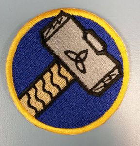 Ghostbusters Logo Embroidered Luxury Customized Patch Circular <b>Sew</b>-On Fabric Badge Cute Character Design Red Background - Product Image 3