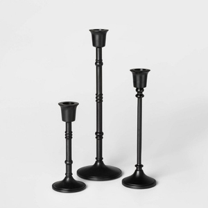 Handmade Black Metal Aluminium <b>Candle</b> <b>Stick</b> Holder Stand Type for Home Decoration for Christmas Occasions - Product Image 5