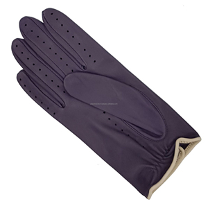 Gants de conduite en cuir véritable pour hommes, en cuir de vachette souple, style vintage, pour la course, fournisseur en gros au prix d'usine - Product Image 2
