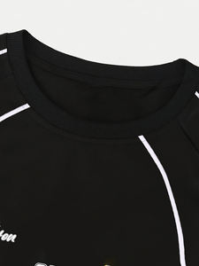 Conjunto de Camiseta y Pantalones Cortos Holgados de Algodón 100% con Rayas, Estilo Urbano, para Hombre, Fabricante de Ropa Urbana Personalizada - Product Image 5